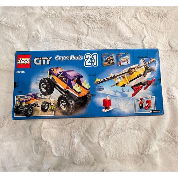New LEGO City 66636 Super Pack 2 In1 Mail Plane & Monster Truck Building Toy Set - Picture 2 of 3